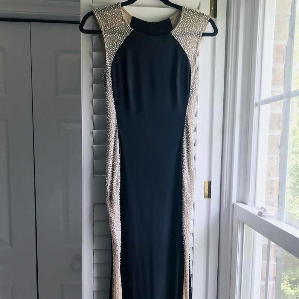 Black Fitted Evening Dress